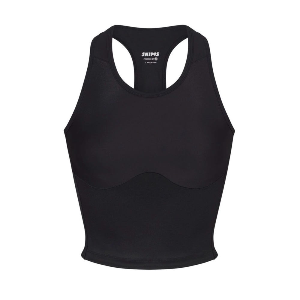 SKIMS Performance Racer Black Tank Top